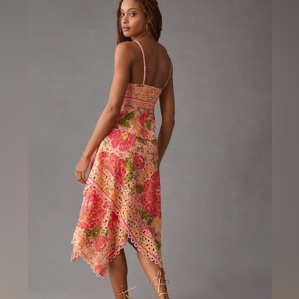 NWT Farm Rio Printed Eyelet Asymmetrical Dress - Picture 3 of 3